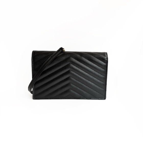 Saint Laurent Envelope/Cassandre WOC in Grain de Poudre Leather